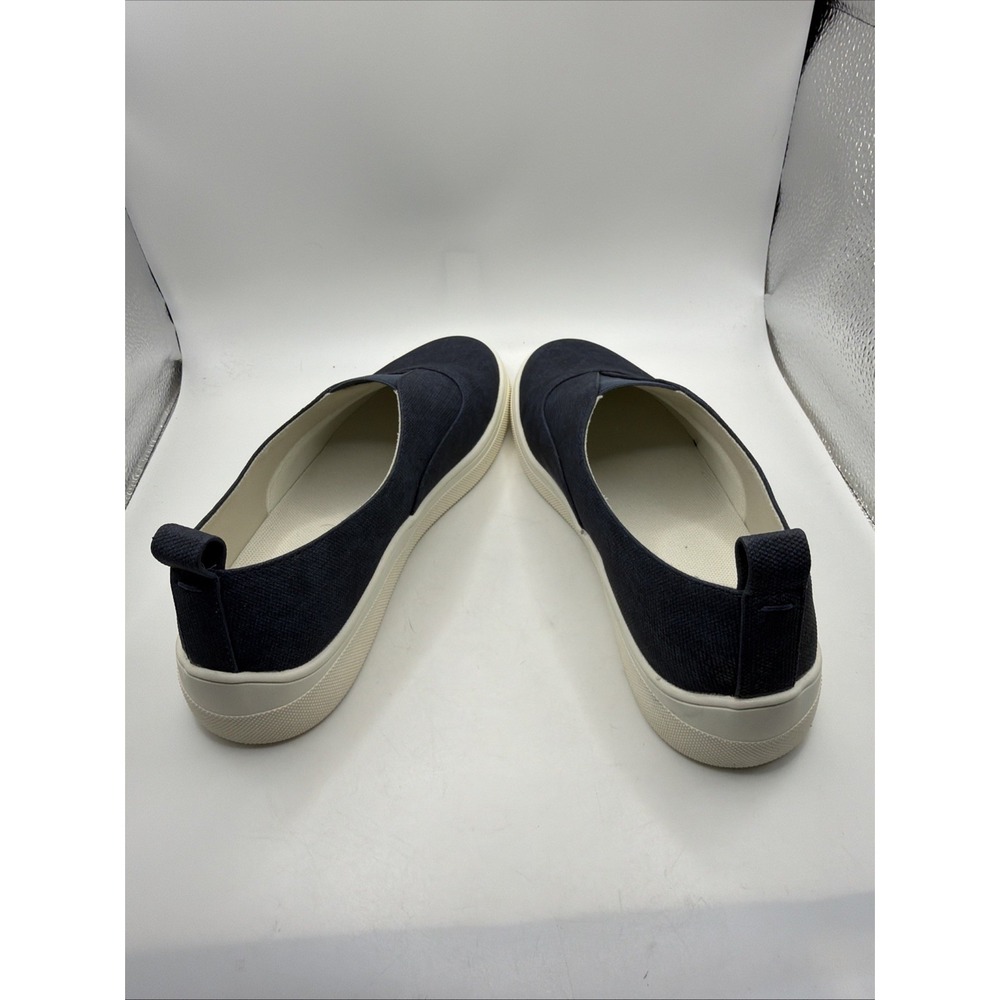 Kensie Girl Navy Canvas Slip-On Espadrille Sneakers with Cream Sole - Picture 6 of 10
